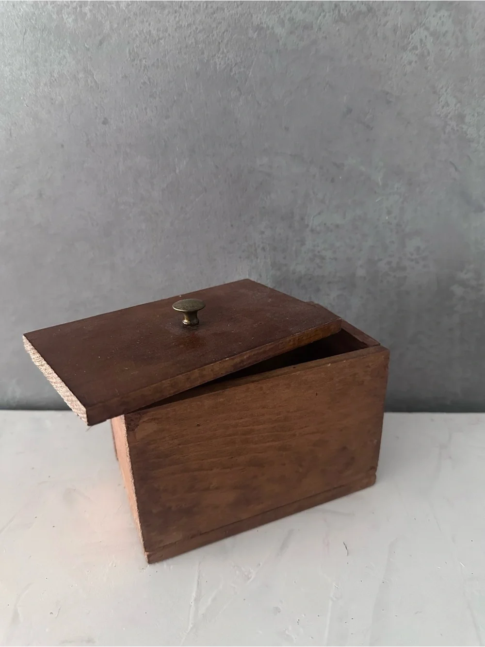 Vintage wood recipe box